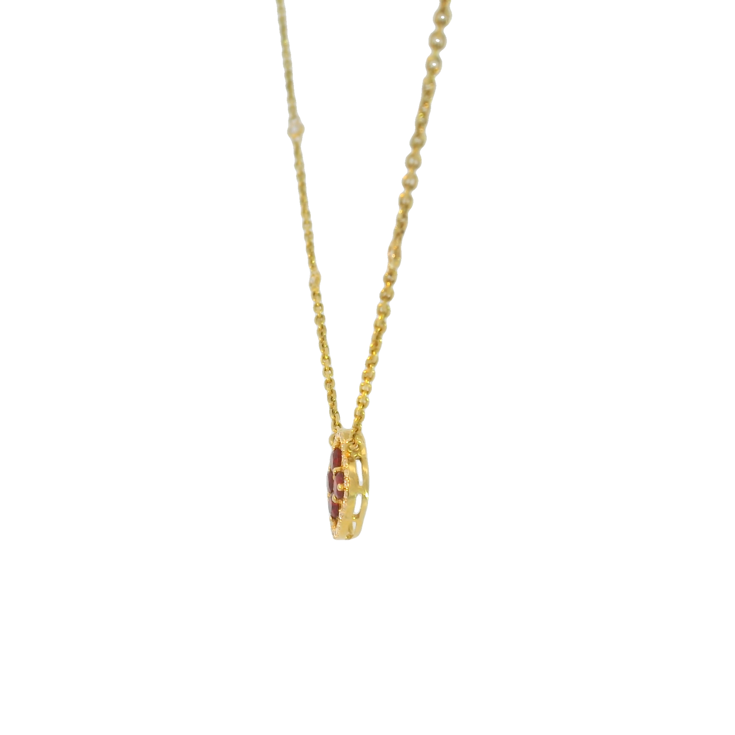 Ruby Clover Necklace