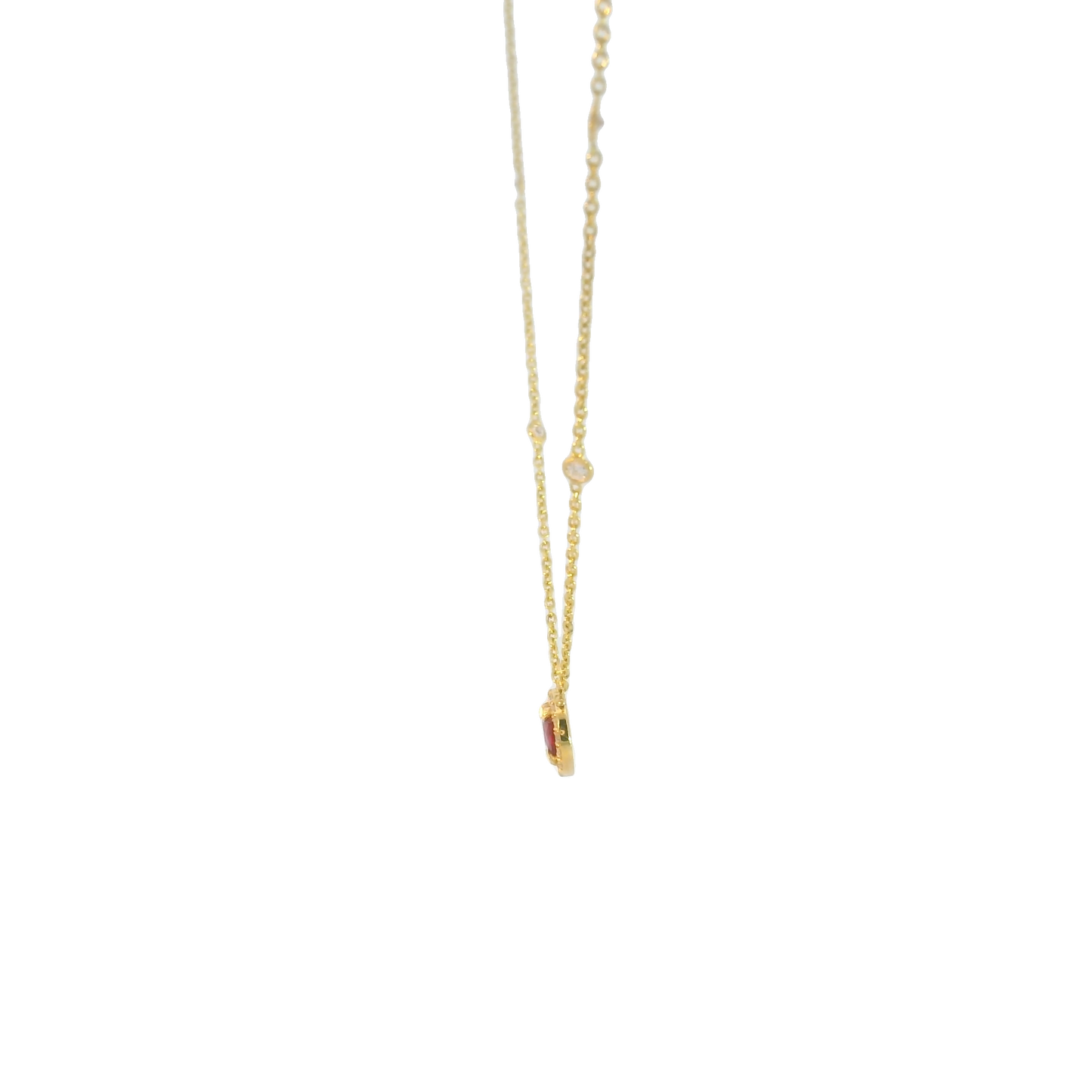 Ruby Halo Necklace
