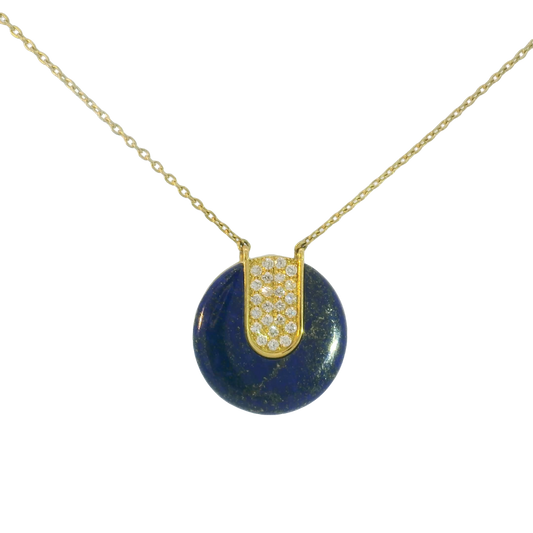 Lapis Marina Medallion Necklace