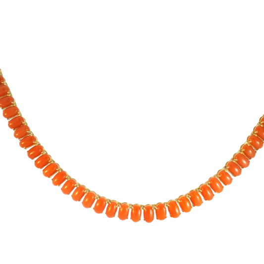 Coral Link Necklace