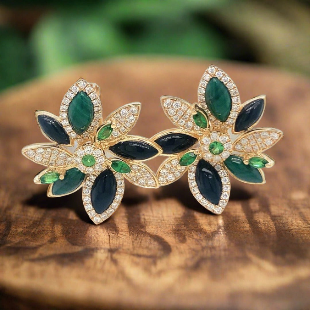 Deco Flower Stud Earrings