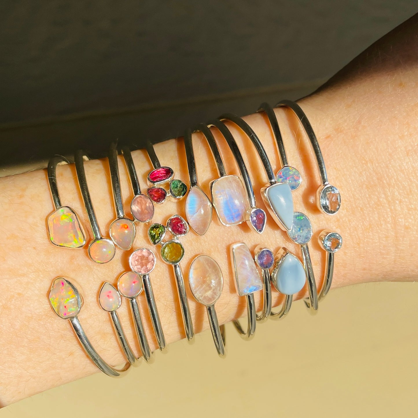 Something Sweet Rainbow Moonstone Flexi Cuff