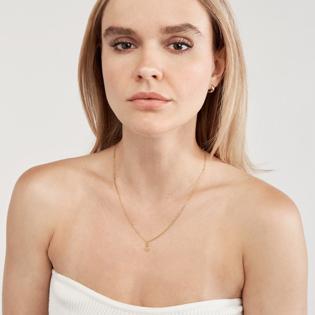 Anchor Paperclip Necklace
