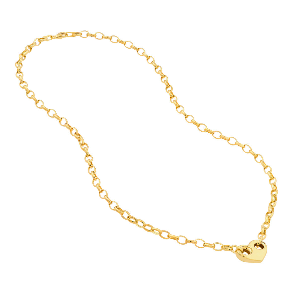 Bold Gold Heart Necklace