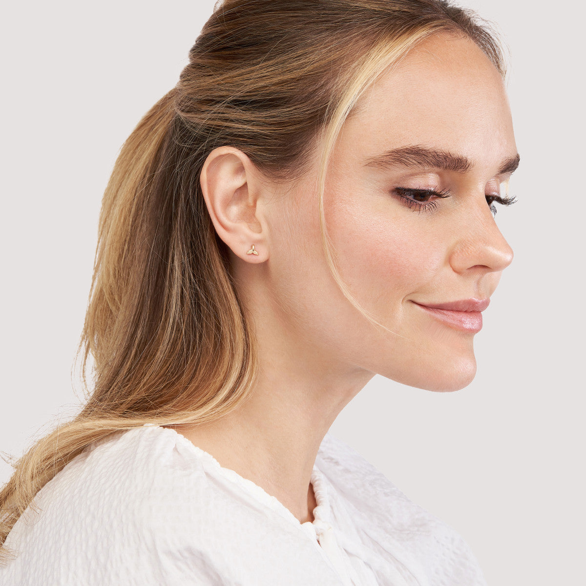 Whale Tail Stud Earrings