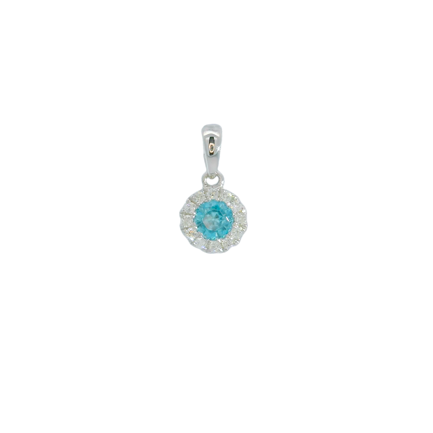 Piper Blue Zircon & Diamond Necklace