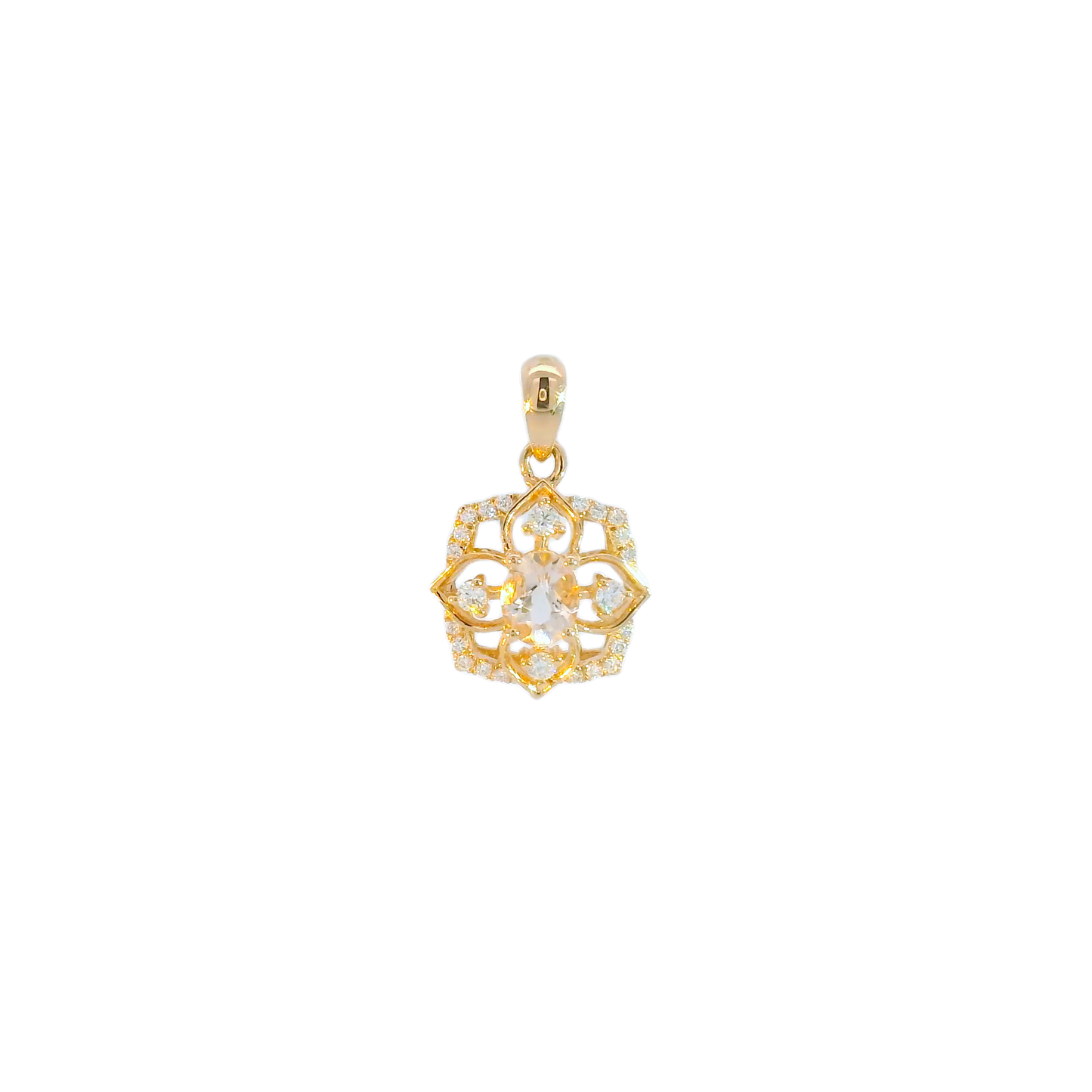 Magnolia Morganite & Diamond Necklace