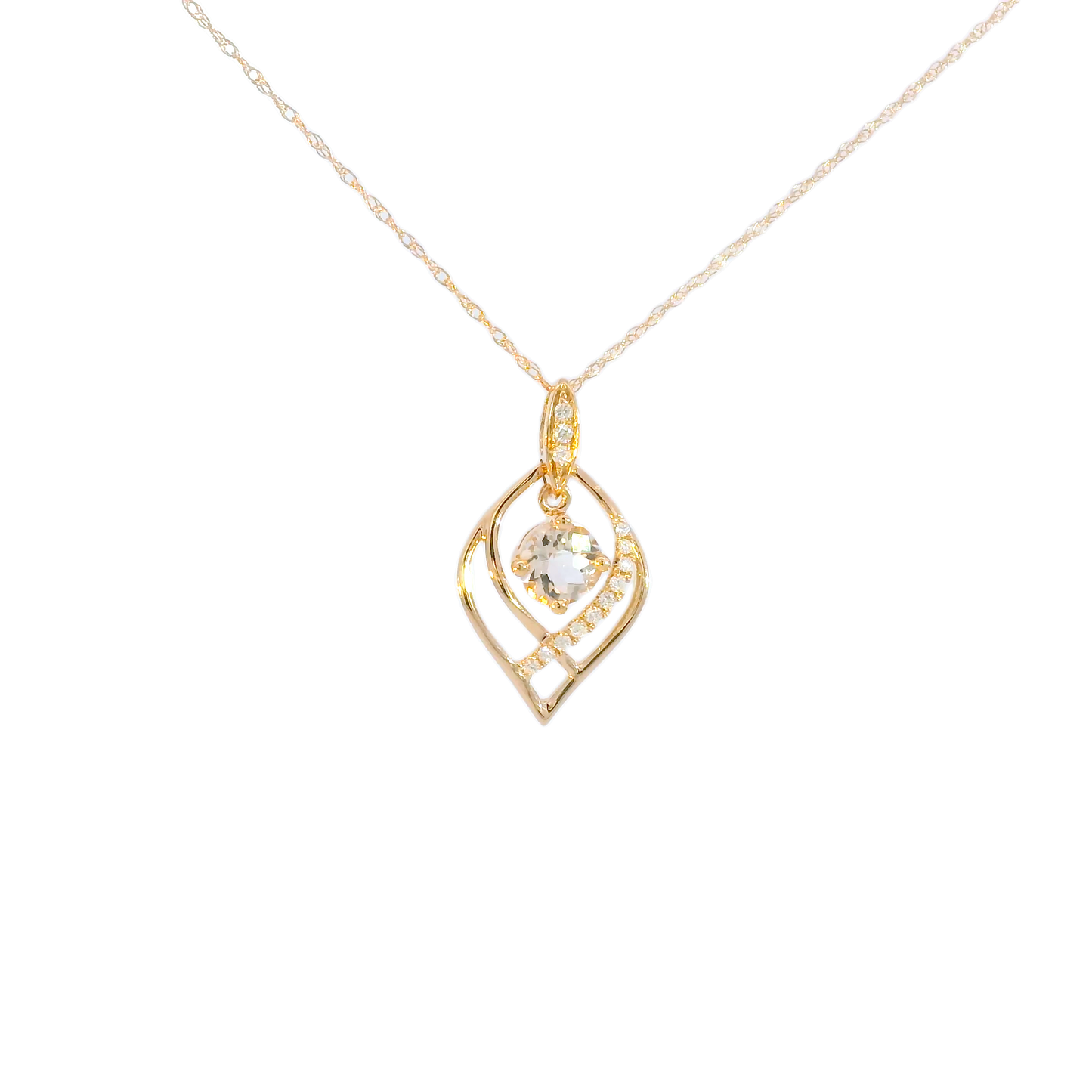 Amara Morganite & Diamond Necklace