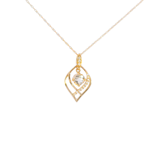 Amara Morganite & Diamond Necklace