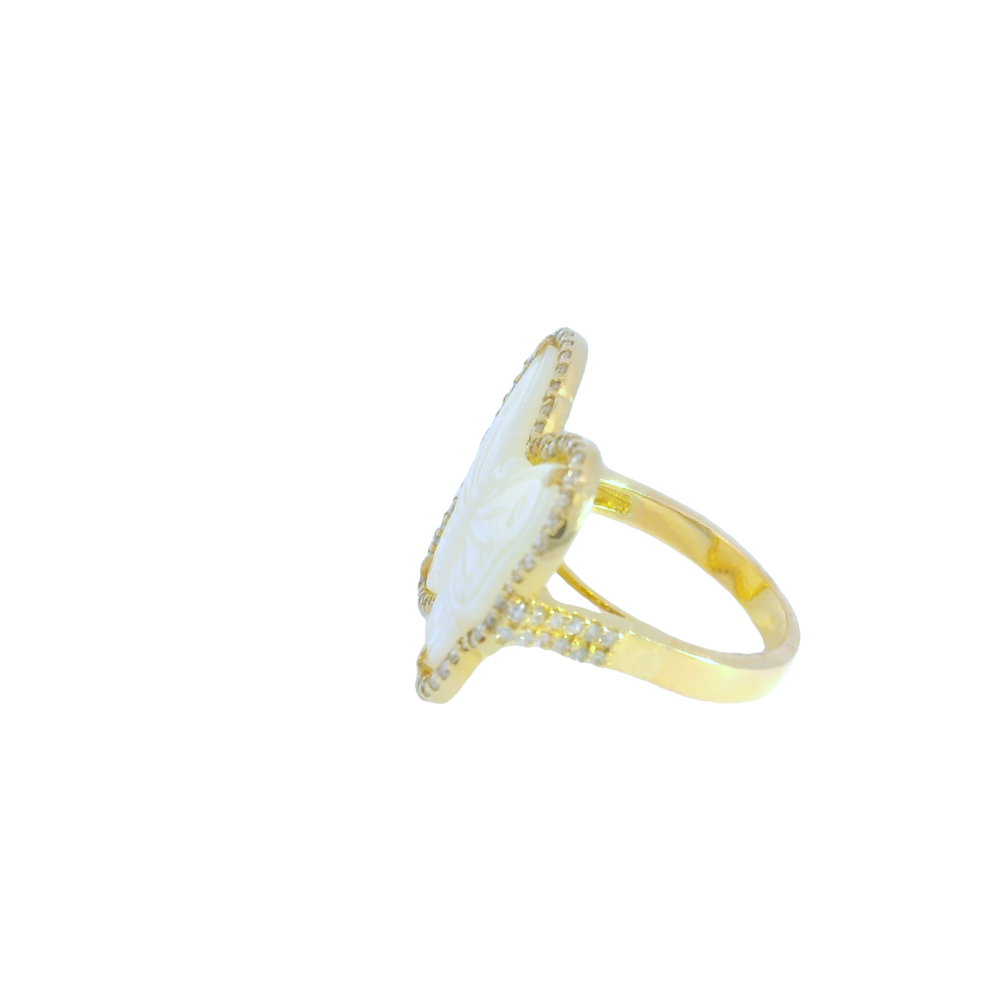 Flutter Mother of Pearl & Mother of Pearl Ring