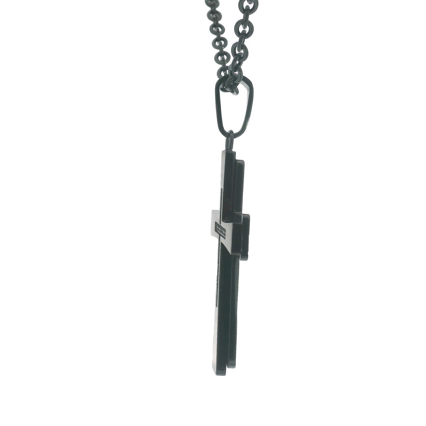 Black Diamond Cross Necklace