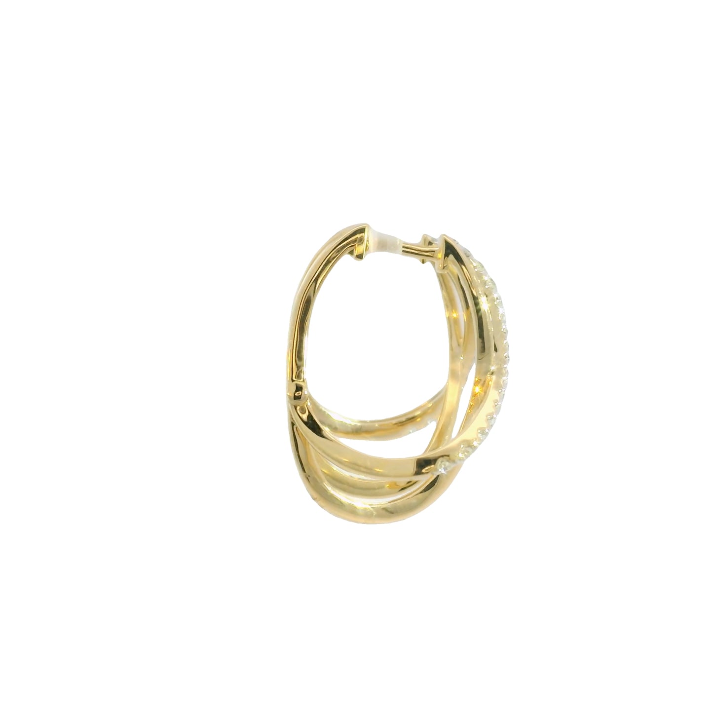 Wendy Overpass Diamond Hoops