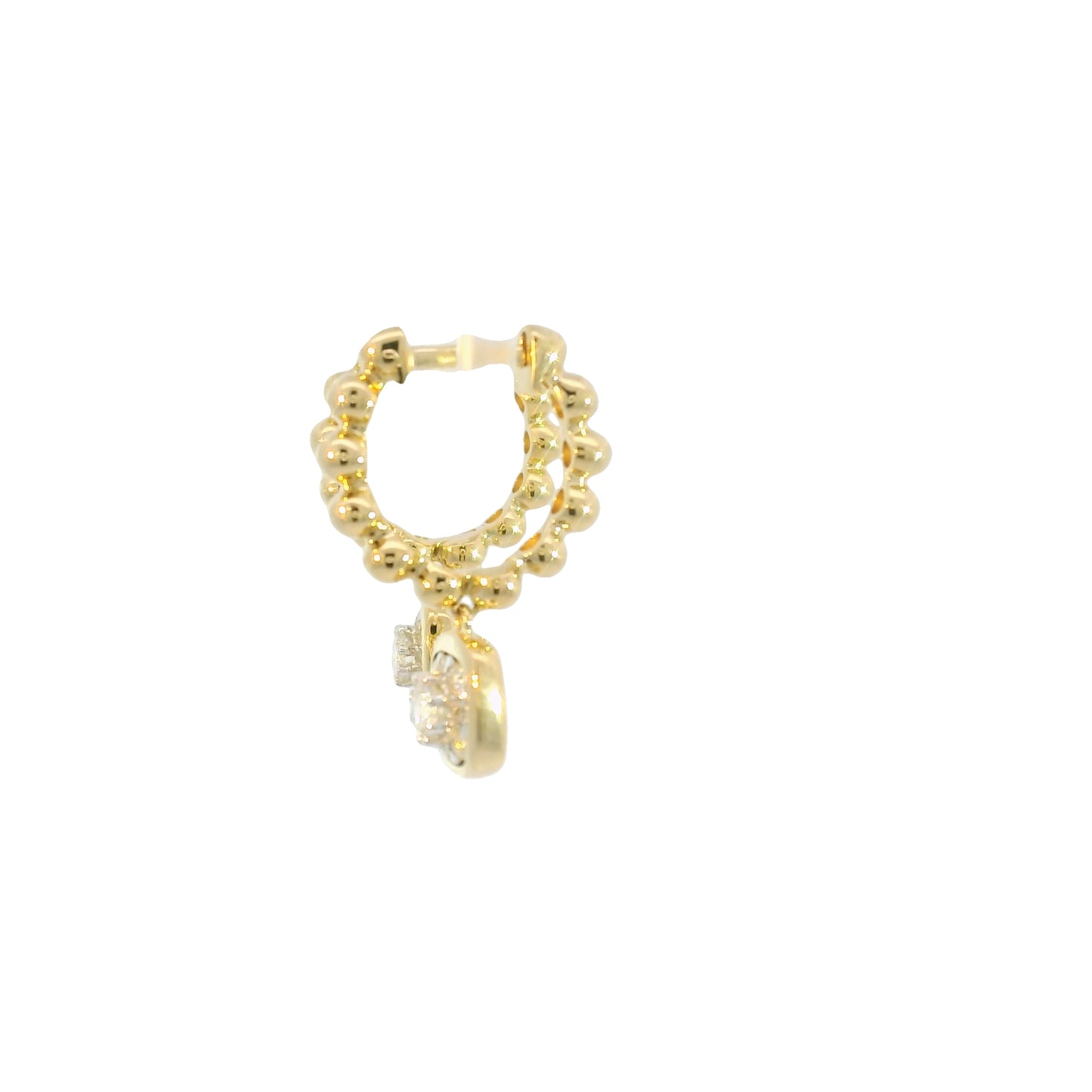 Giovanna Diamond Cushion Drop Huggies