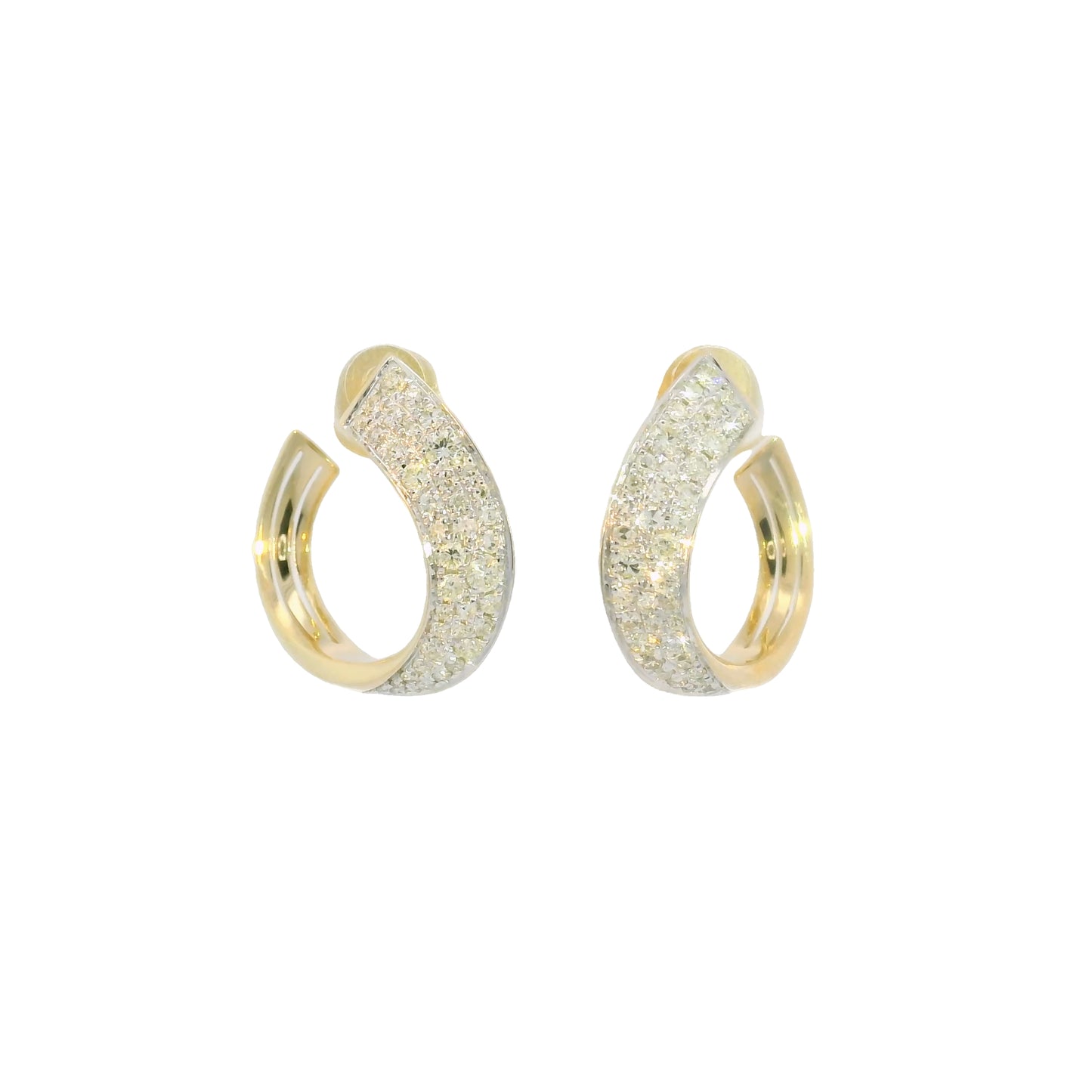Indigo Diamond Crescent Studs