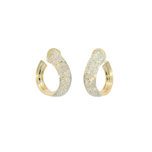Indigo Diamond Crescent Studs
