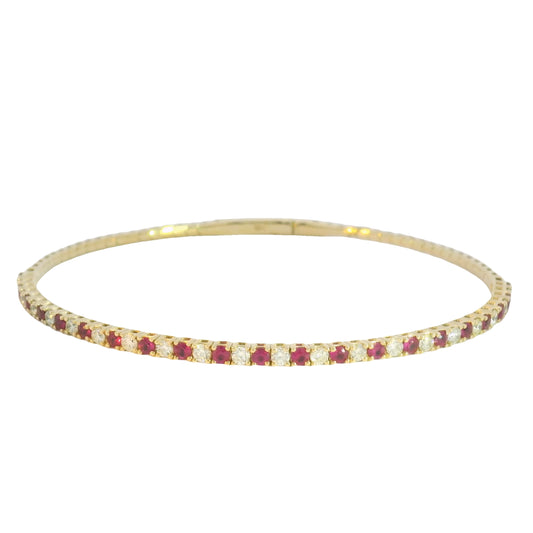 Nixie Ruby and Diamond Bangle