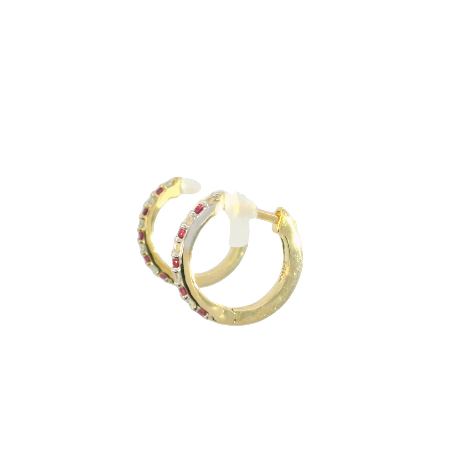 Tinsley Ruby & Diamond Huggies