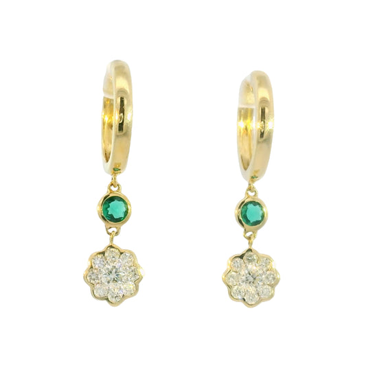 Liora Emerald & Diamond Earrings