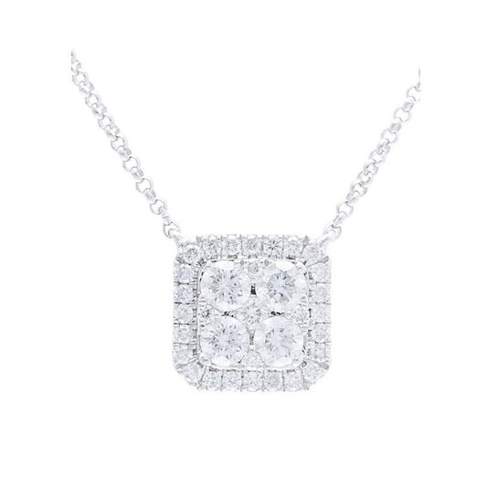 Halo Solitaire Necklace