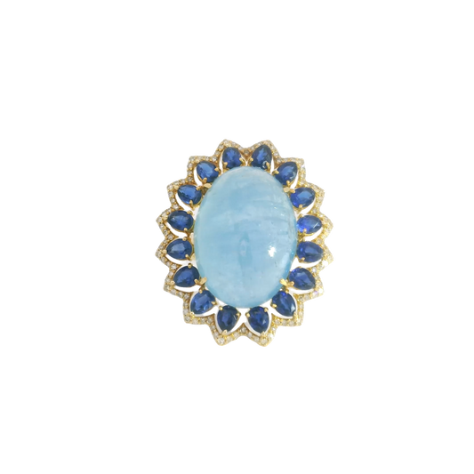 Aquamarine Allura Ring