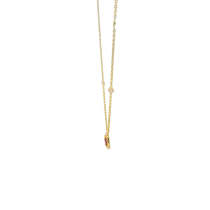 Ruby Halo Necklace