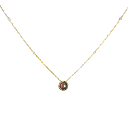 Ruby Halo Necklace