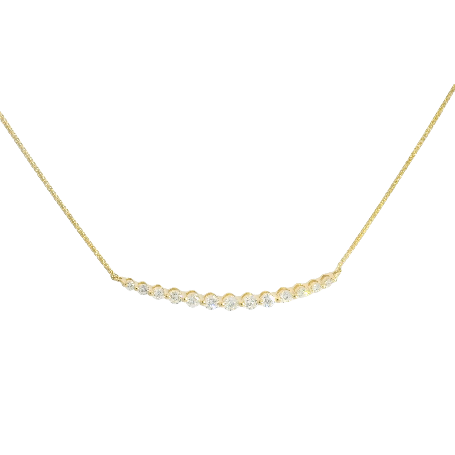Gold & Diamond Swoop Necklace