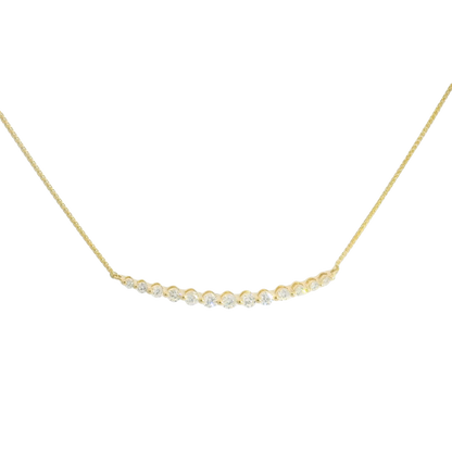 Gold & Diamond Swoop Necklace