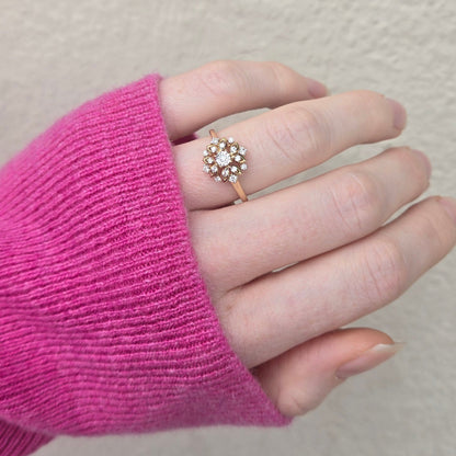 Diamond Flower Ring