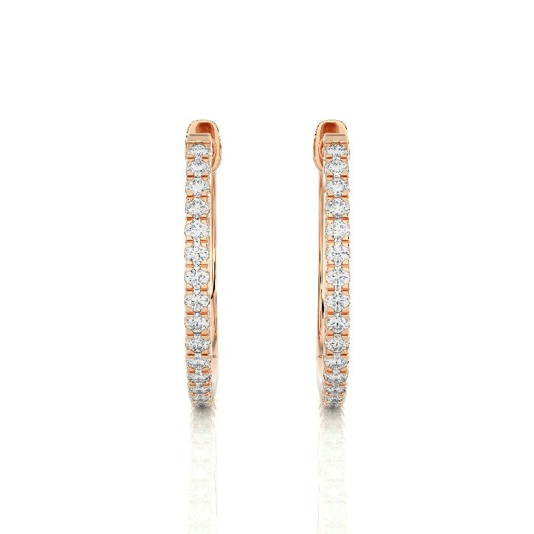 Diamond Huggie Hoops