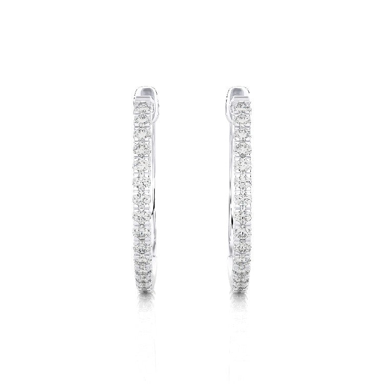 Diamond Huggie Hoops