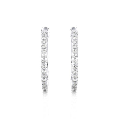 Diamond Huggie Hoops