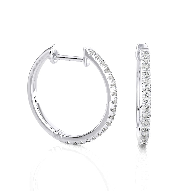 Diamond Huggie Hoops