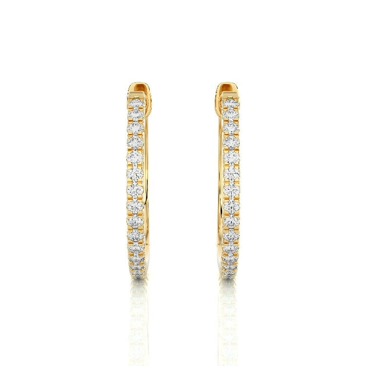 Diamond Huggie Hoops