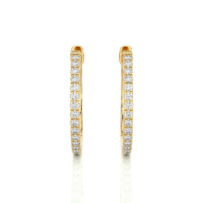 Diamond Huggie Hoops