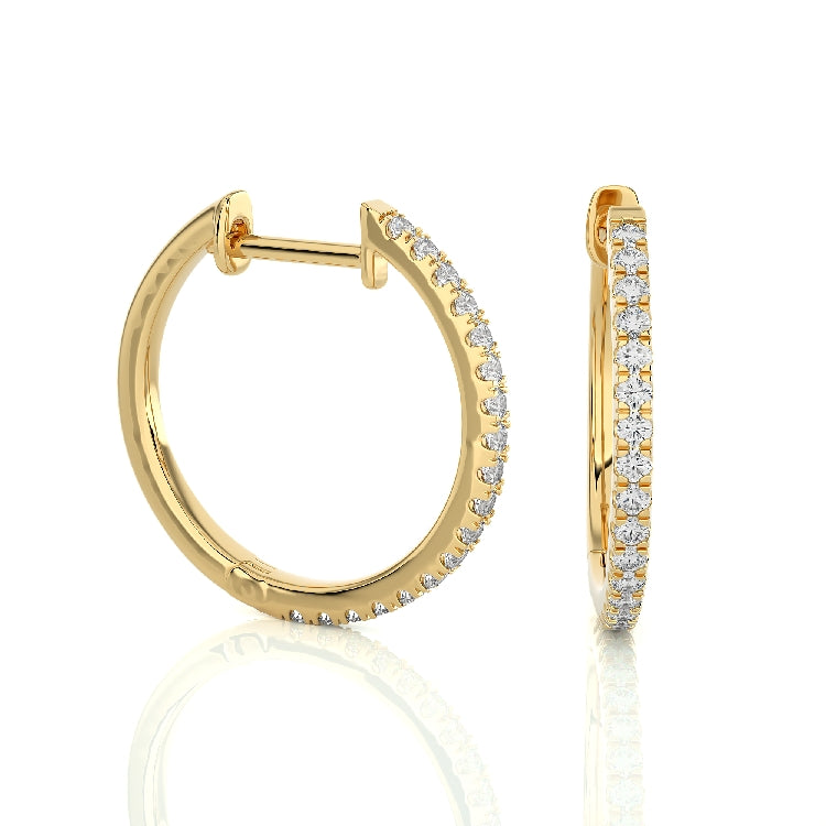 Diamond Huggie Hoops