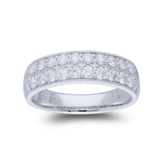 Three Row Diamond Band