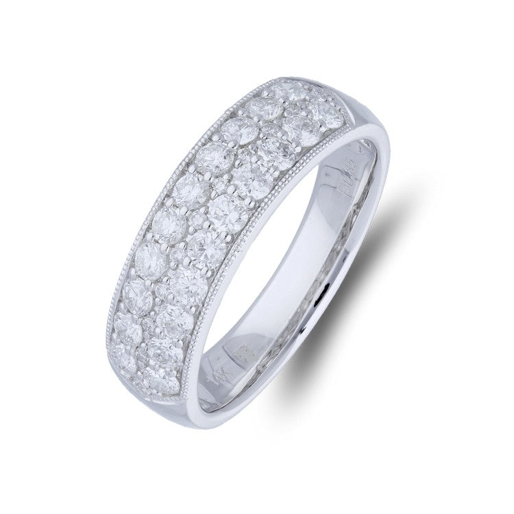 Three Row Diamond Band