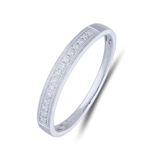 Textured Diamond Channel Band