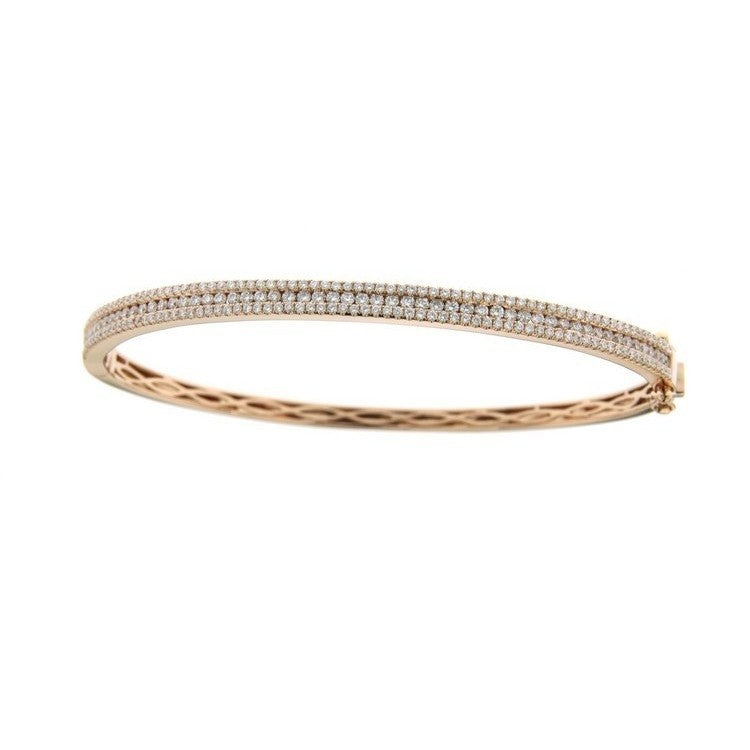 Three Row Diamond Bangle