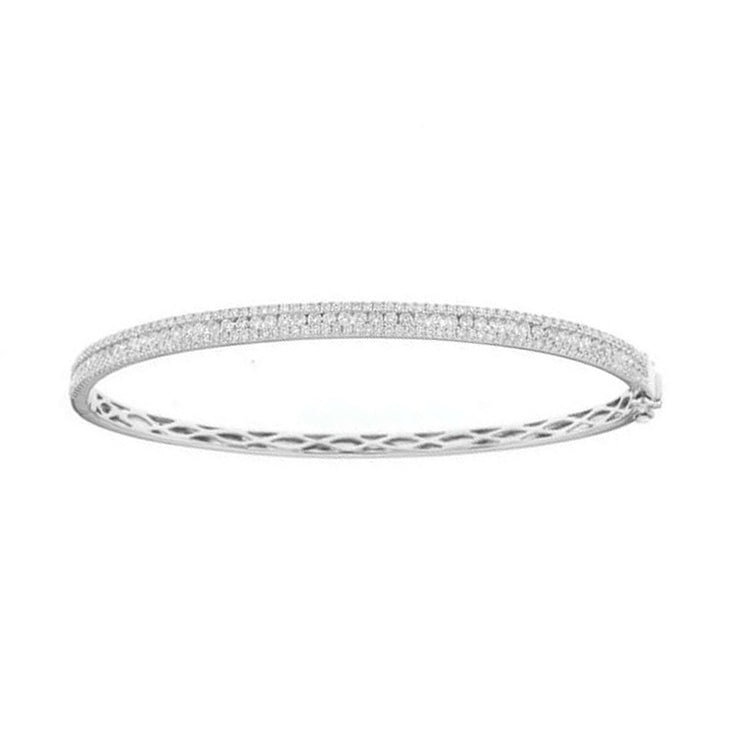 Three Row Diamond Bangle