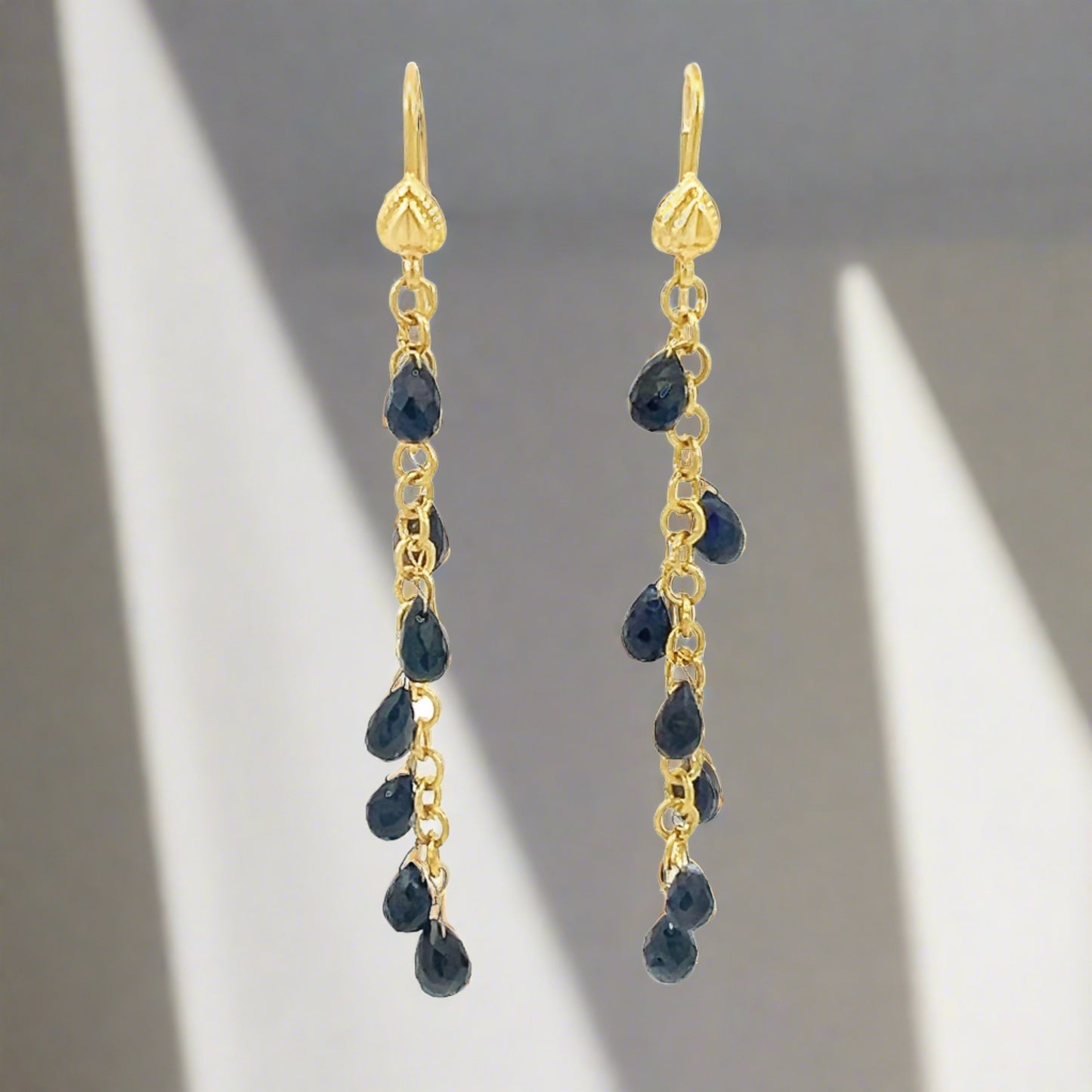 Sapphire Vine Earrings