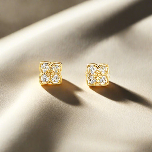 Flora Diamond Stud Earrings