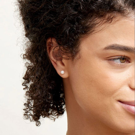 Dainty Akoya Pearl Studs