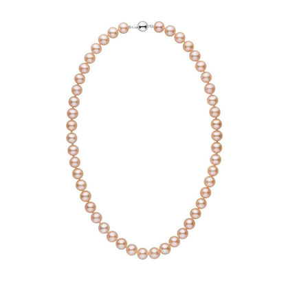 Pearl necklace on a white background