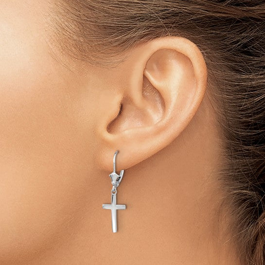 Dainty Dangle Cross Earrings