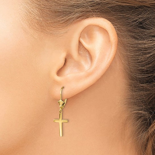 Dainty Dangle Cross Earrings