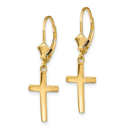 Dainty Dangle Cross Earrings