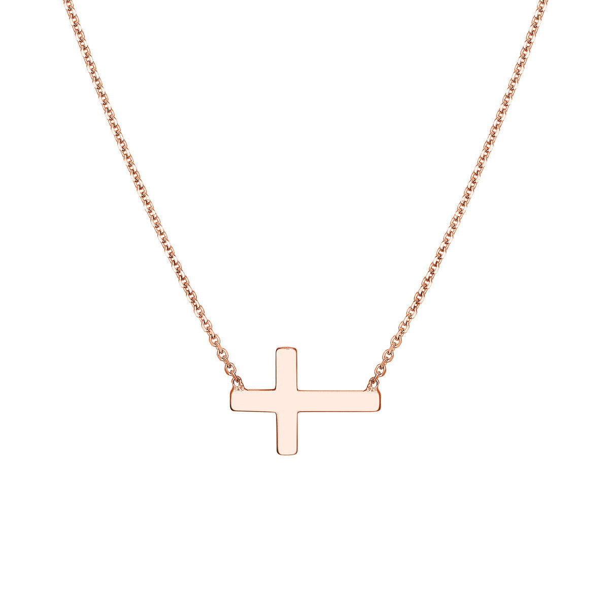 Classic Sideways Cross Necklace