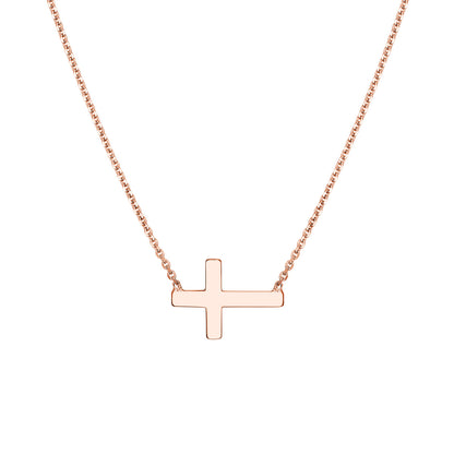 Classic Sideways Cross Necklace